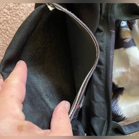 Black and White Cat Face Tote Bag - Picture 3 of 4